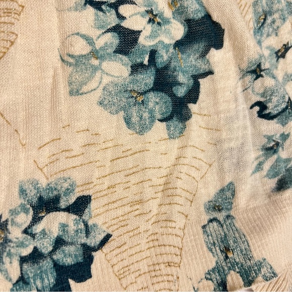 Guinevere size S Anthropologie Cardigan Knit Sweater Modcloth Floral - Picture 3 of 5
